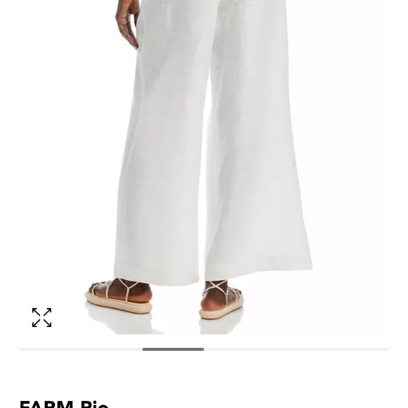 Farm Rio white linen pants - Picture 3 of 7